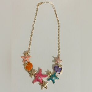 Colorful Starfish and Shell Necklace